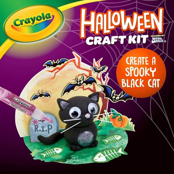 Crayola Halloween Craft Kit Model Clay Magic Black Cat DIY Crafts for Kids - Picture 4 of 7